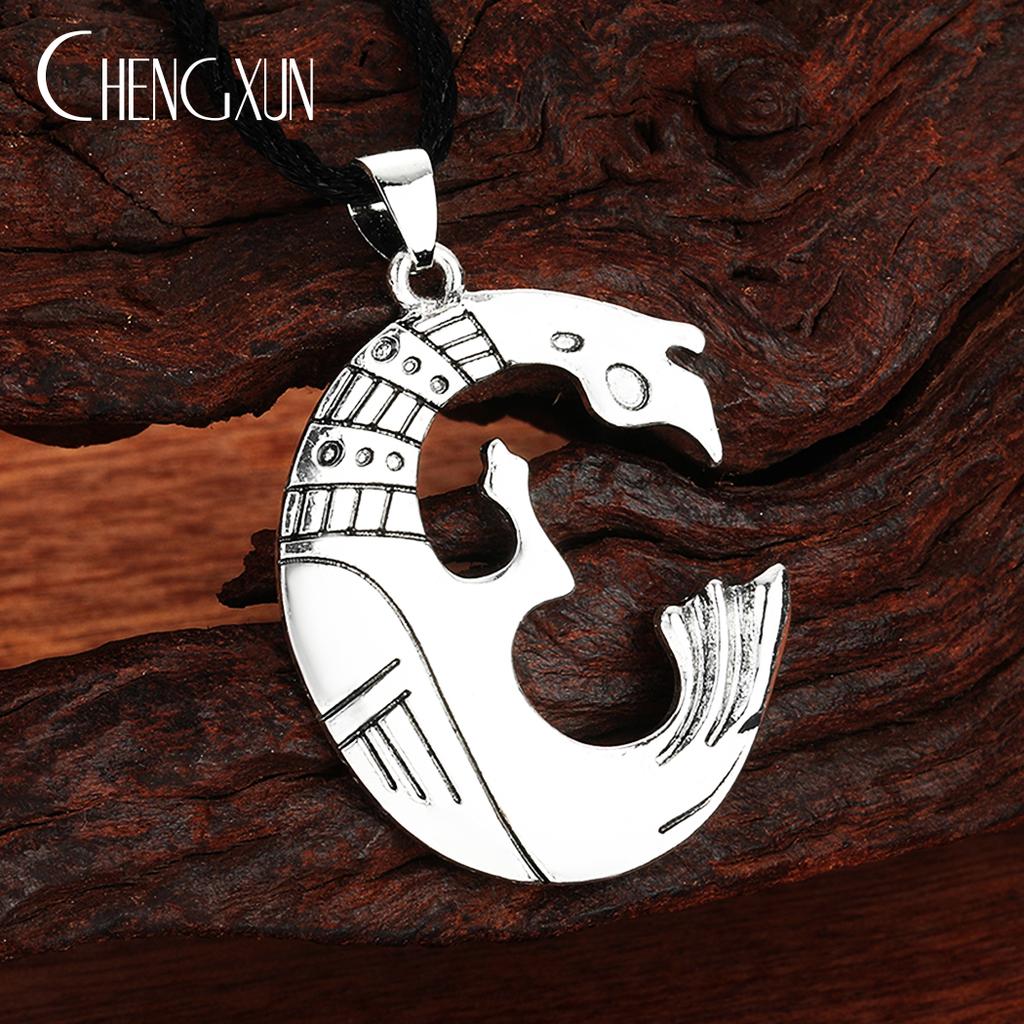 Viking Triple Horn Triskelion Necklace Men Women Multiple Punk Gothic Style Norse Amulet Pendant Slavic Talisman Jewelry for Boy