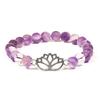 Small Bracelet with Amethyst and Rock Crystal