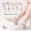 Summer Cute Cartoon Mesh Breathable Cotton Boat Socks for Baby and Girls