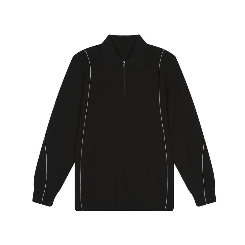Croquis Men's H-Silhouette Collarless Long Sleeve Pullover Sweater