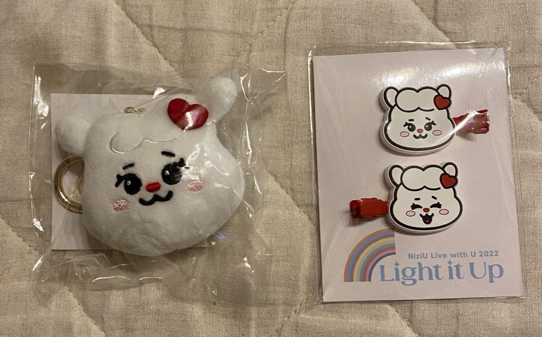 

[USED] NiziU NIZOO Lima Lanu mascot keychain hair clip