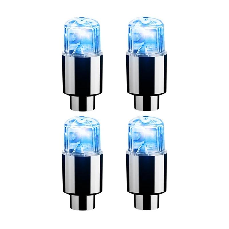 4Pcs Colorful LED Wheel Valve Lights Motorcycle Car Wheel Tire Valve Caps Universal Dustproof Bicycle Valve Cover