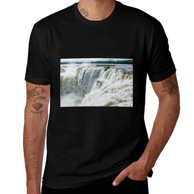 Iguazu Falls South America Tshirt Casual Simple Design Short Sleeve Shirt