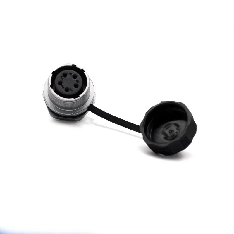 WEIPU WS16 TQ+ZM LED Light M16 Electrical Avaition Connector 2 3 4 5 7 9 10 Pin Adapter Male Plug Female Socket Rear Nut Seat