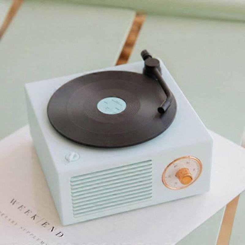 Mini Retro Vinyl Record Wireless Bluetooth-compatible Speaker Knob Control Aux Music Player