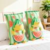 Wassermelone Dundan Hähnchen Cartoon Plüschkissen für Sofa Bett Auto Lendenstütze