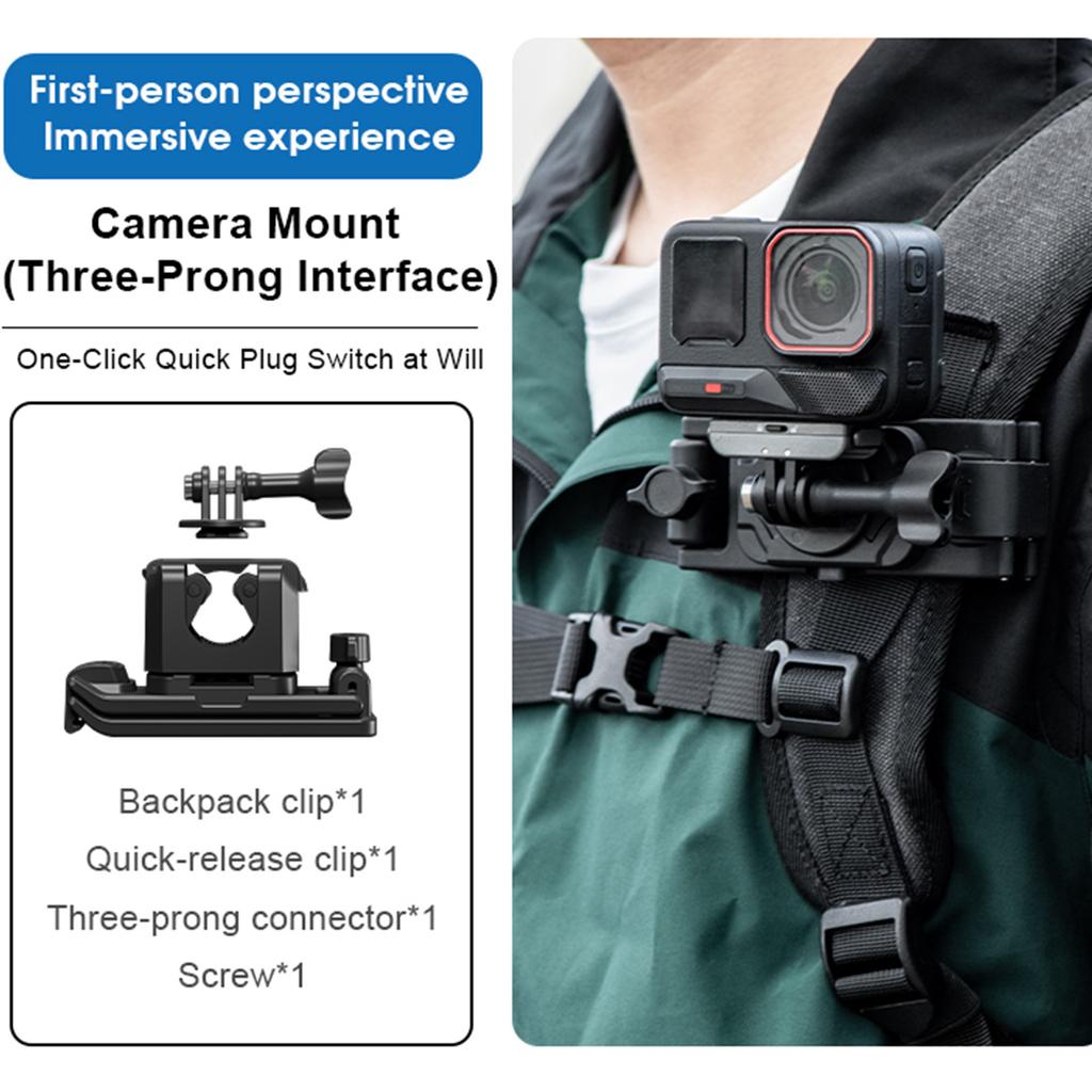 Durability Adjustable Selfie Stick Holder Quick Release Mount For Backpacks Strap Clip Attachment Cameras Mount
