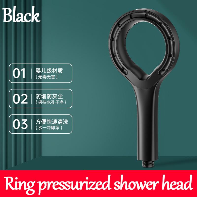 ABS Ring Pressurized Hollow Shower Head Home Bathroom Water Heater Bath Large Water Lotus Flower Drying Head 1/2 Hose Interface