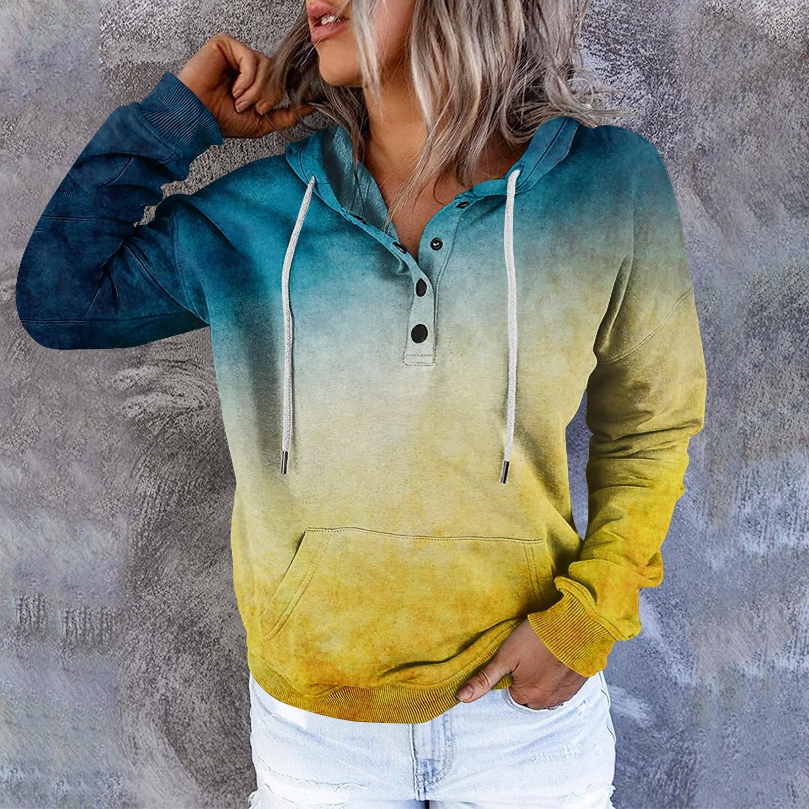 

Женские повседневные модные пуловеры с длинными рукавами и принтом, толстовки с капюшоном XL жёлтый