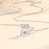 Bow Smart Necklace Women'S Beating Heart Fashion Niche Design Clavicle Chain Accessories Ins Style Premium Durable