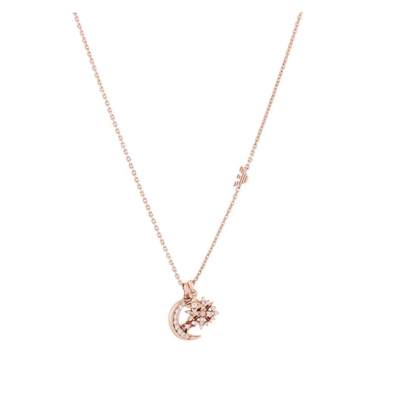 Emporio Armani  Exquisite lobster clasp design sterling silver necklace women s rose gold Rose Gold  Basic Packaging-Brand Original Box серебряный