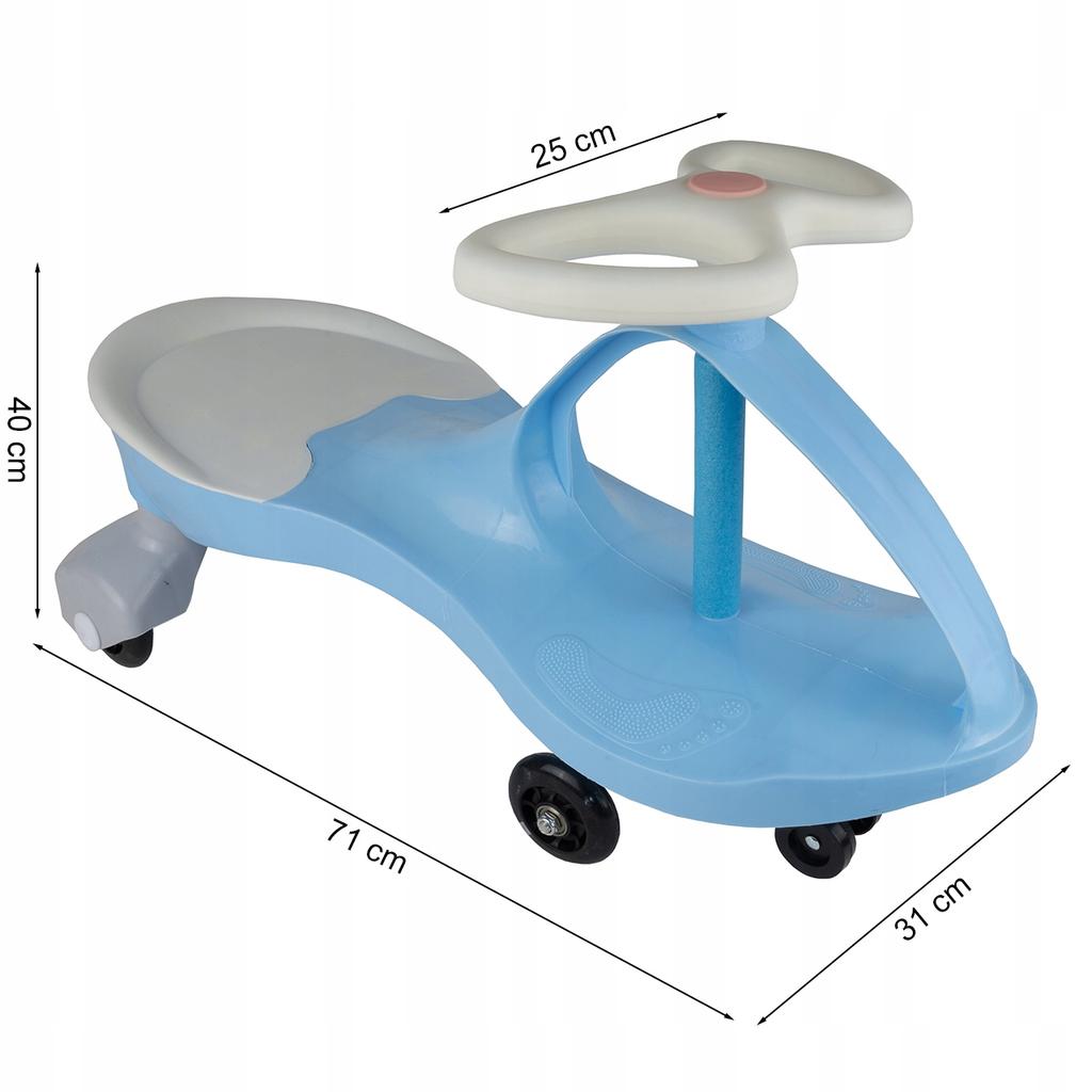[5] Gravity Tretauto mit leuchtenden Rädern für Kinder LED BLAU ALV-U146N
