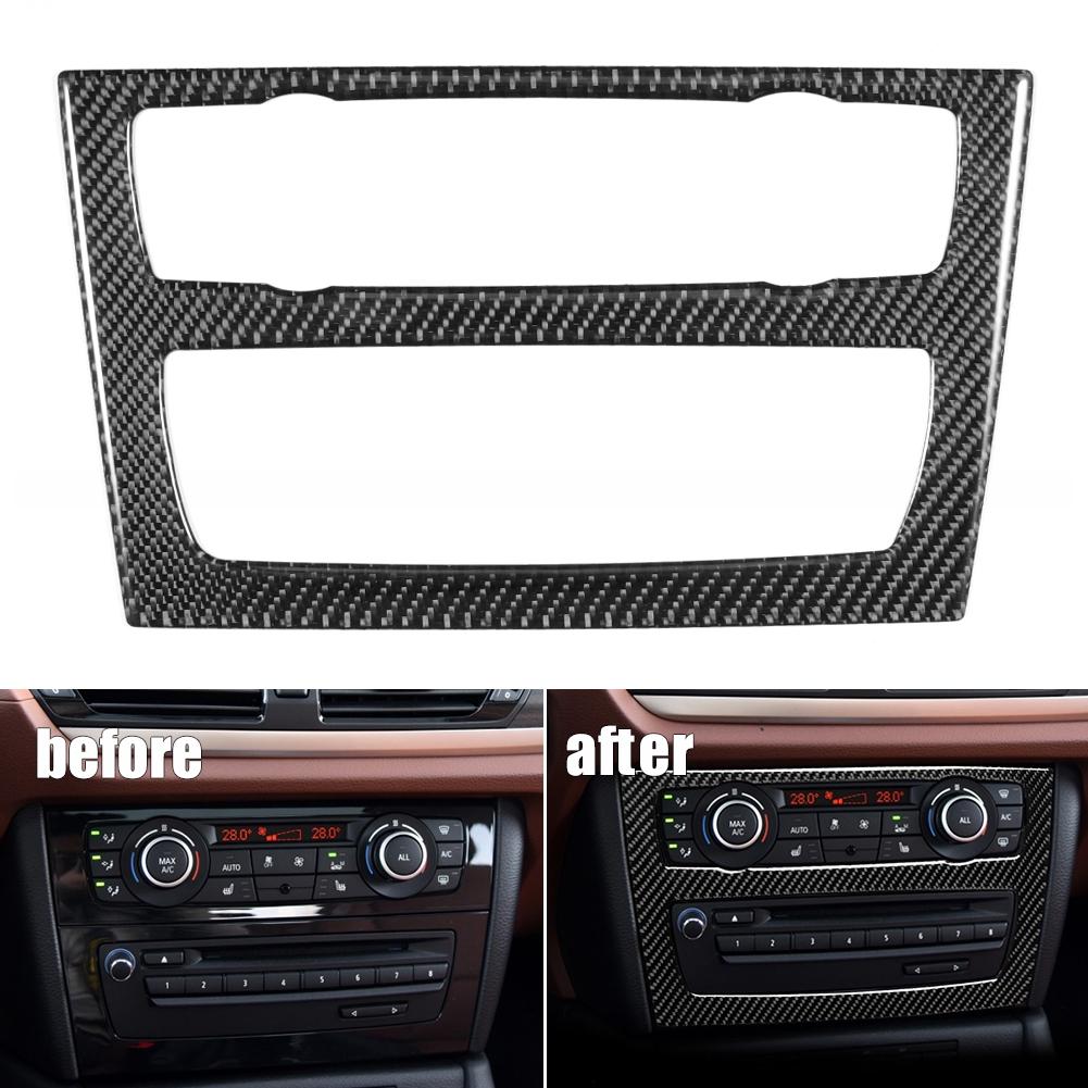 Central Control Air Conditioning Trim Frame Carbon Fiber Decor Fit for X1 E84 2011?2015