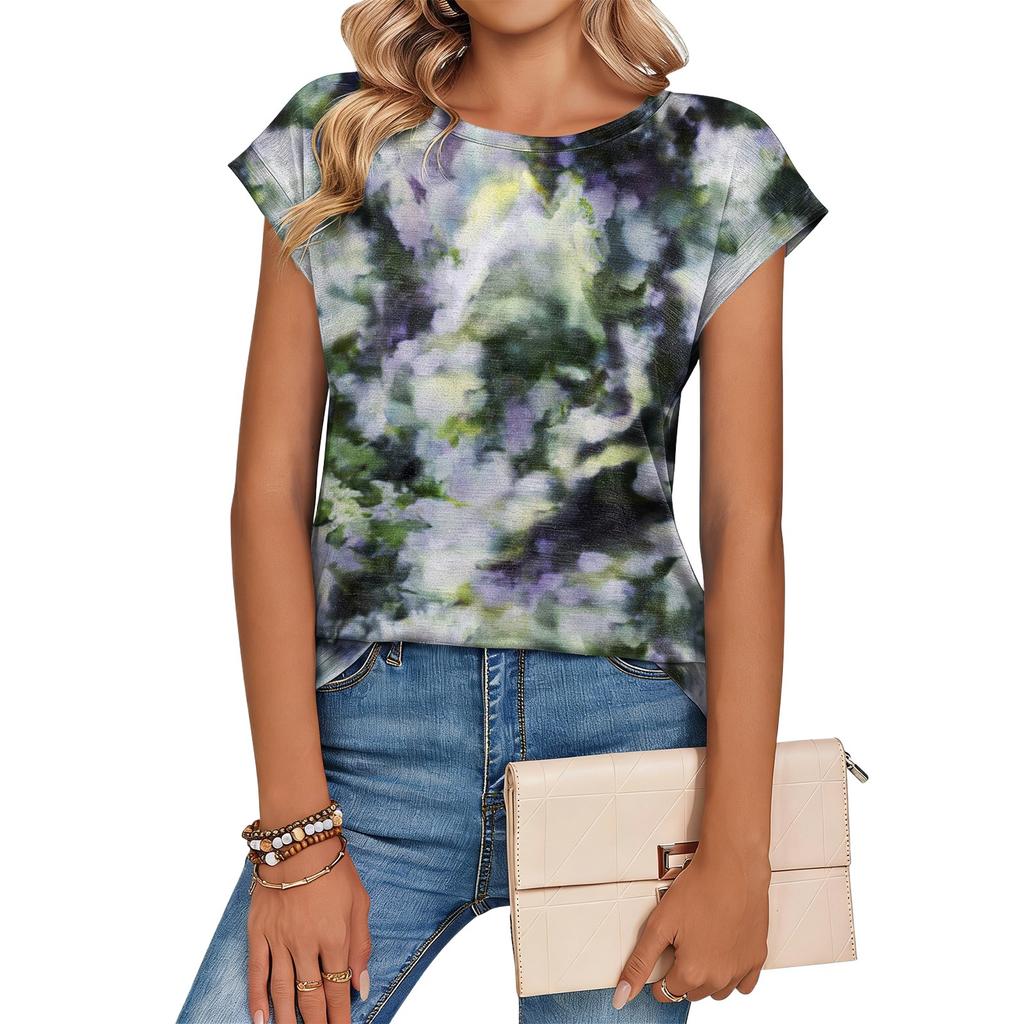 Women's Loose-Fit Fashionable Casual Retro Print T-Shirt