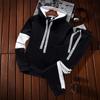 Spring Autumn Fashion Trend Two-Piece Men's Casual Comfortable Large Size Sports Suit Black White Set Tracksuit