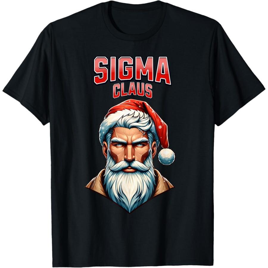 Sigma Claus Santa Brainrot Christmas Funny T-Shirt XXXXXL чёрный