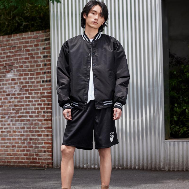 Stussy Sequin Satin Jacket Unisex Jacket Black 115718