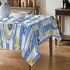Summer Sea Conch Starfish Blue Striped Rectangle Tablecloth for Table Decor Reusable Kitchen Dining Table Cloth Wedding Decor