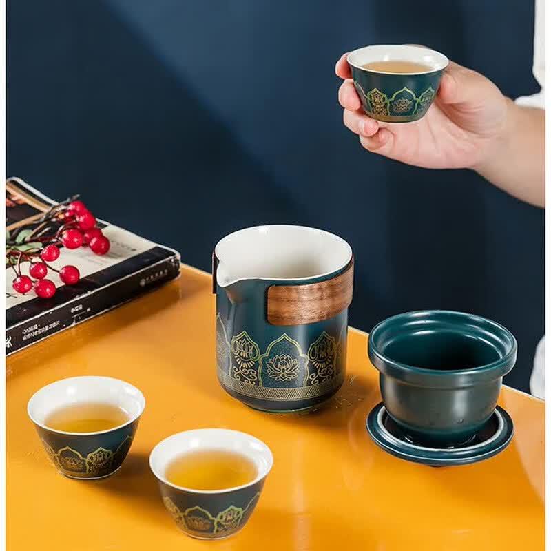 Portable Chinese Ceramic Travel Tea Set