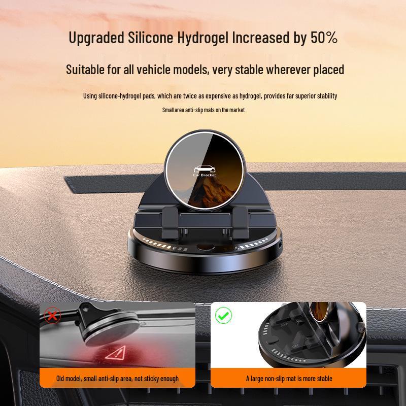 Intelligente 15W Schnelllade-Handyhalterung fürs Auto mit Anti-Rutsch-Silikon & 360° Drehung