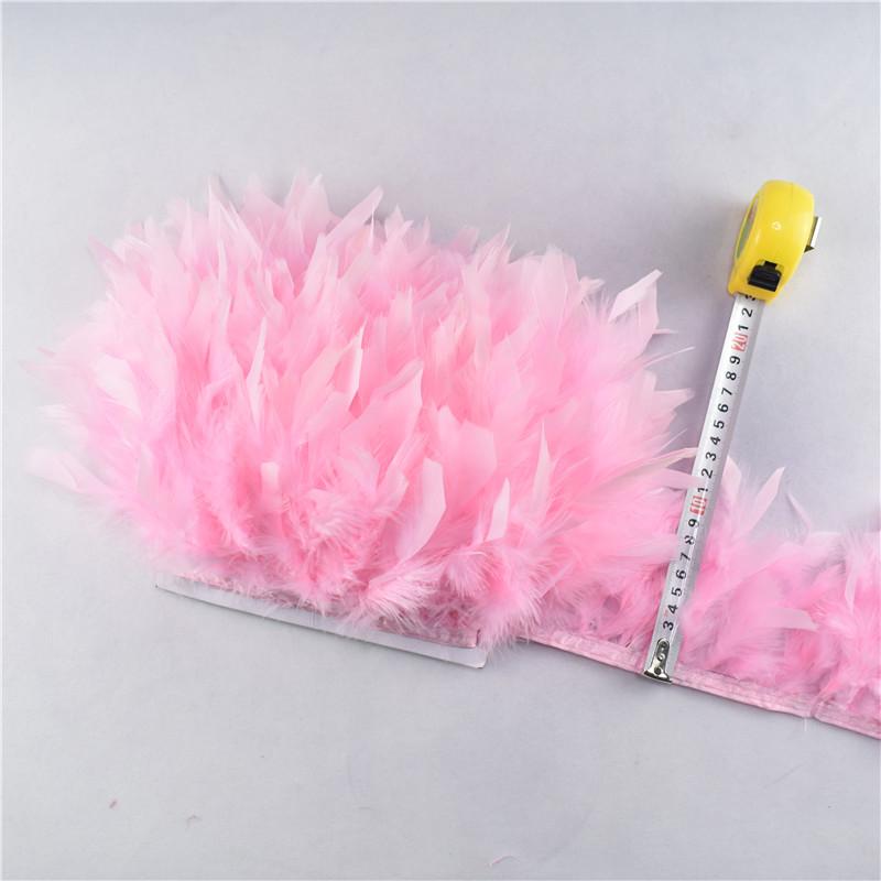 10Meters/Lot Turkey Feather Fringe Trim 4-6Inch Marabou Feathers Trimming Skirt Dress Trims Ribbon Feathers For Crafts