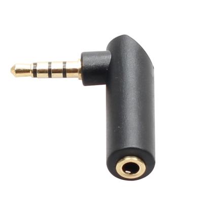 Hörlursdelare 90 graders rätvinklig kontakt 3,5 mm vinklad hane till hona adapter stereo tillbehör