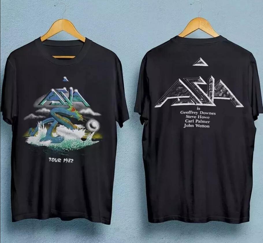 

Vintage 1982 Asia Band Tour men T-shirt, size S-4XL 3XL