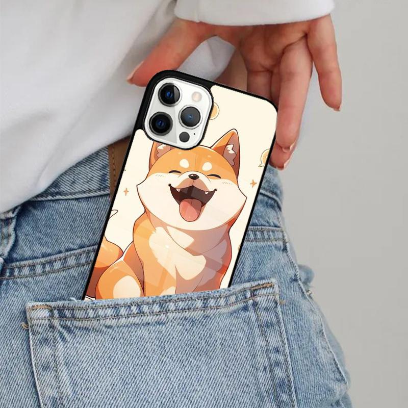 Shiba Inu Cute Cartoon Art Phone Case Magesafe Magnetic Wireless Cover For iPhone 17 Air 16 16e 11 12 13 14 15 Pro Max Plus