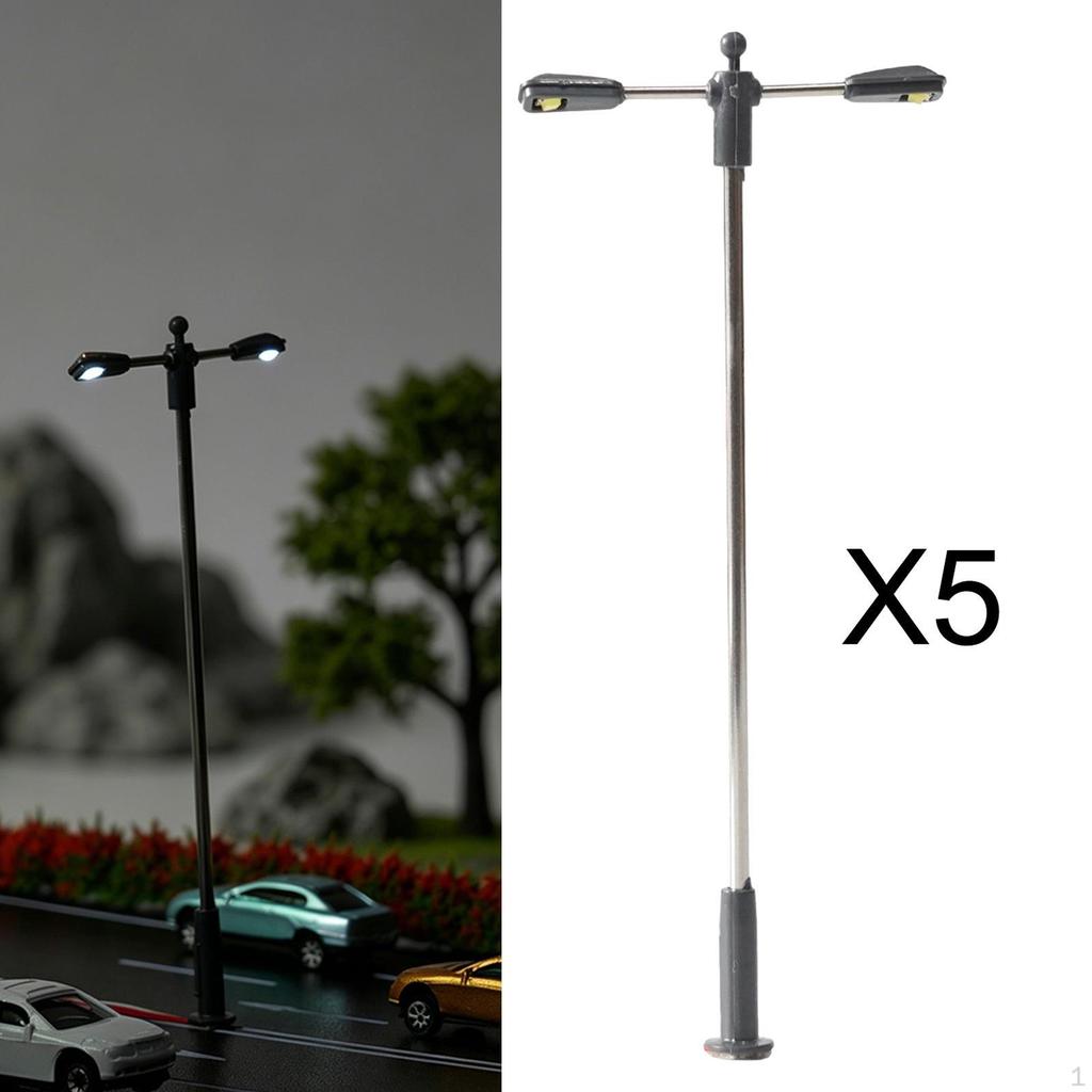 5 Miniature Street Lamp Models for Dollhouse Decorations, Simulation DIY Projects, Roadside