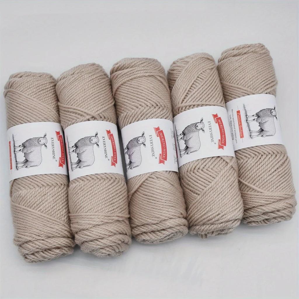 5 szt. Przędza z wełny merynosów Wielokolorowa Gruba Robótka Ręczna Materiały Miękka i Ciepła 500g/1.1lb Łącznie Ręczne Dzierganie i Szydełkowanie Materiały do Rękodzieła DIY