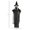 Halloween witch, Halloween decoration, sound function, with motion sensor, LED lights, 130 cm x 18 cm x 183 cm