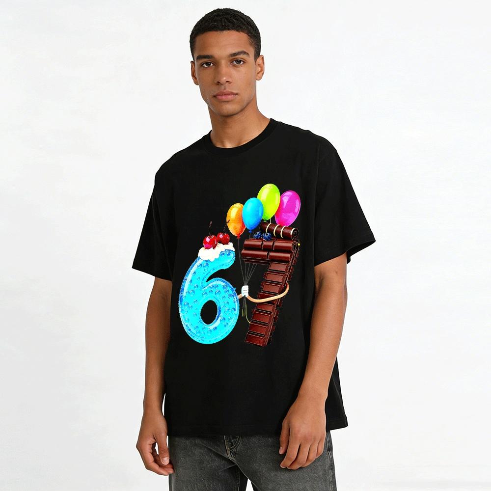 Kids 6th Birthday Party Themed Printed Top Pure Cotton T-shirt