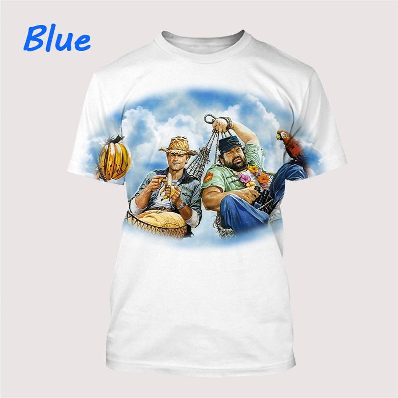 Naujausias Bud Spencer Terence Hill 3D spausdintas marškinėlis vyrams Laisvalaikio gatvės apranga Marškinėlis Harajuku mados viršūnės Vaikų marškinėliai Moteriški drabužiai