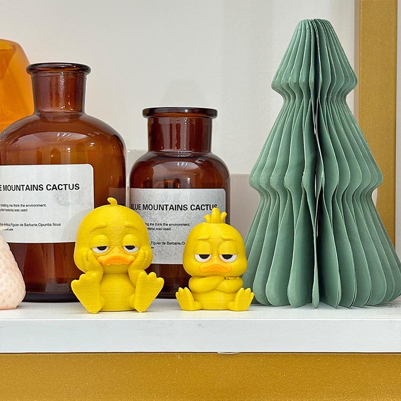 3D Ornament Rozzlobená kachna Vtipná bílooká žlutá kachna Stolní doplňky Domácí dekorace a Dekorace do auta Párty dárek