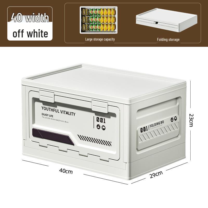 Extra Large Outdoor Storage Box: Side-Opening, Wood Lid, Foldable Camping & Car Trunk Organizer