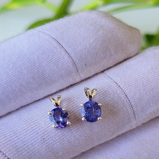 Natural Blue Tanzanite Gemstone 925 Sterling Silver Single Pendant, Christmas