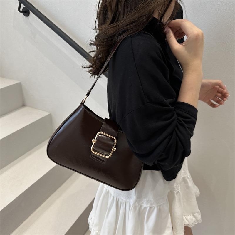 Borsa da ascella di nicchia da donna retrò nuova moda borsa a tracolla texture grande capacità squisita borsa a tracolla