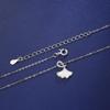 S925 Sterling Silver Ginkgo Leaf Necklace - Women's Forest Style, Light Luxury Clavicle Chain