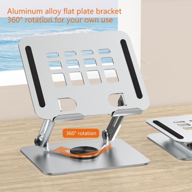 Tablets Desk Mount Stand, Aluminum 360 Degree Swivels, Heights Adjustable with Enhances Weight Support Bracket