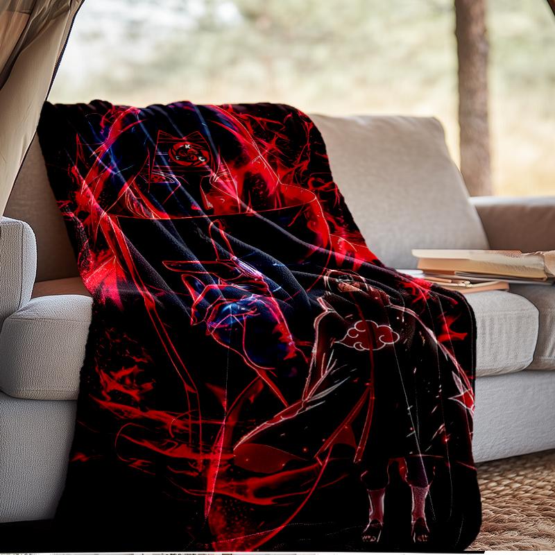 Dark Anime ninja Character Blanket Lightweight Ideal Bedding Blanket Perfect for Travel, Camping, Living Rooms, Offices, Sofas, Fan Christmas gift