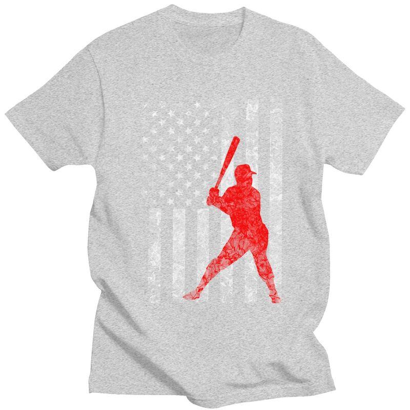 Custom American Baseball Tshirts for Men Short Sleeves Casual T Shirt Tshirts Loose Fit Pure Cotton Tees Gift Idea