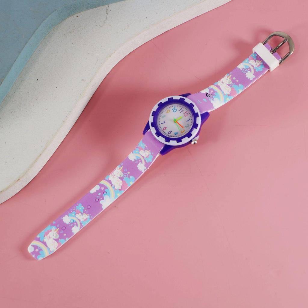 Charming Cartoon Kids’ Silicone Quartz Wristwatch with Creative Pointer Design