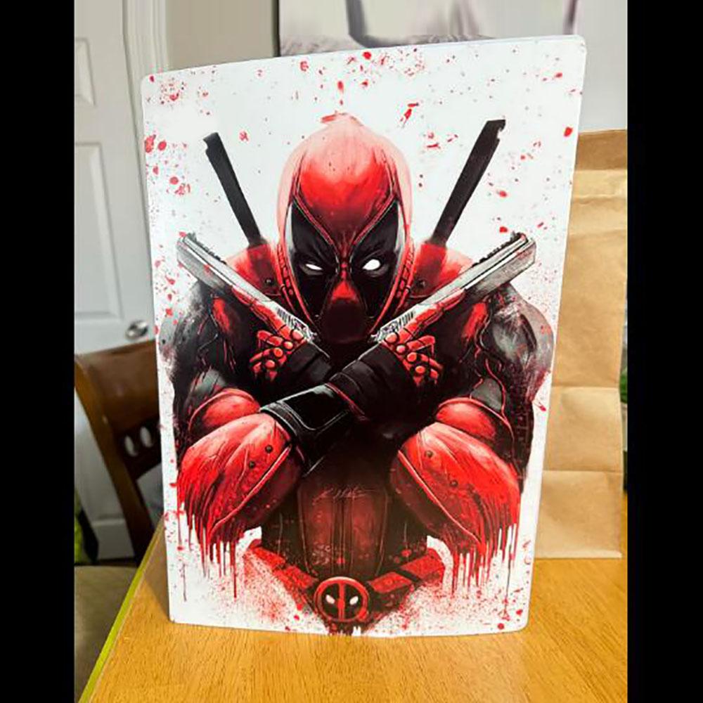Protective Shell For Ps5 Disc Edition For Deadpool Super Hero Skin Controller