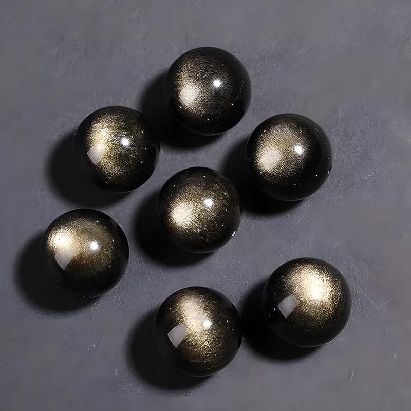 

7A Нить бусин из золотого обсидиана с двойным глазом для изготовления ювелирных изделий и браслетов своими руками 6MM Gold Obsidian