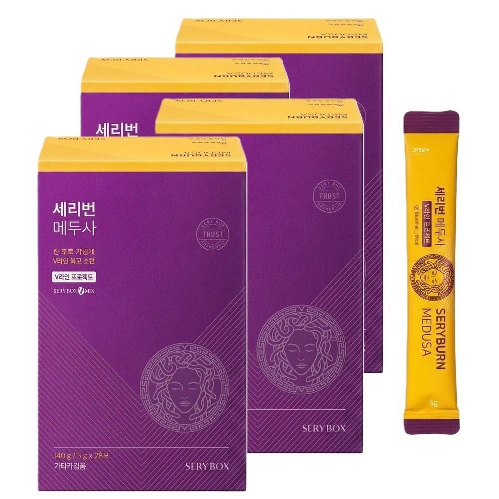 Seribox Seriburn Medusa 28 Packets X 4 Pcs Sodium Swelling Management V-Line Women Gift Fiber 4 Pcs 28 Servings | 4 Pcs 28 Servings