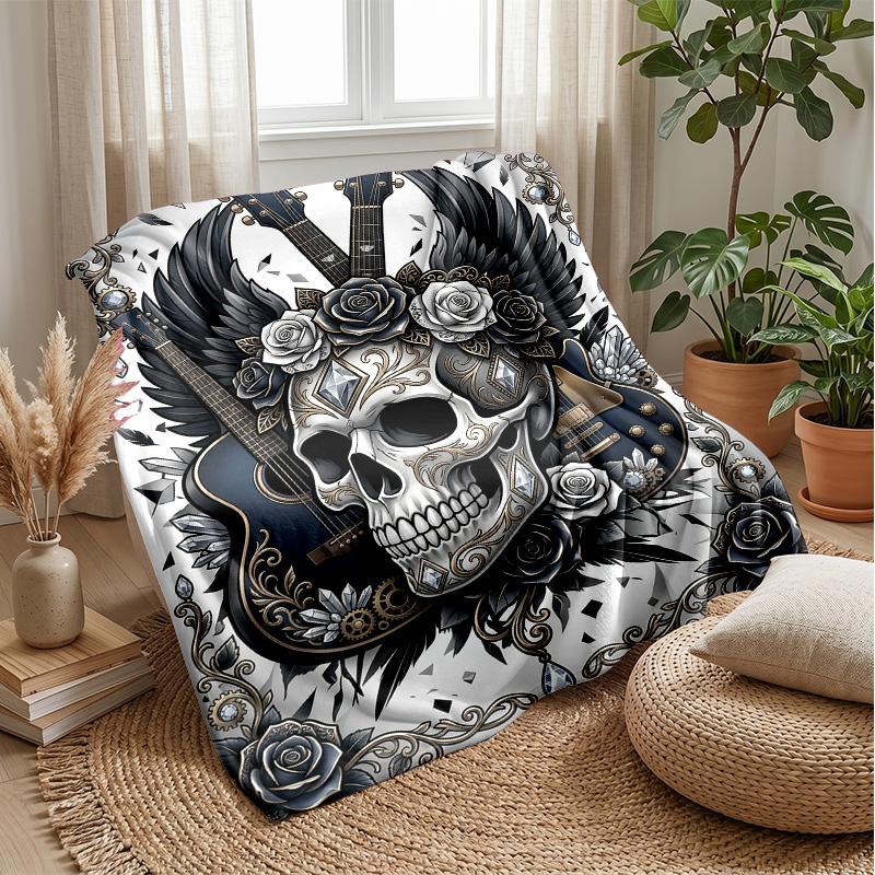 Shiba Inu Paws and Bones Theme blanket Lightweight Warm Flannel Blanket Decorative Throw Blanket for Home Decoration