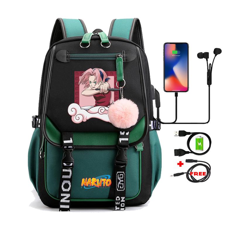 Anime Backpack for Teen Student Schoolbag Men Women Leisure Usb Travel Bag Boy Girl Back To School Backpack Rucksack