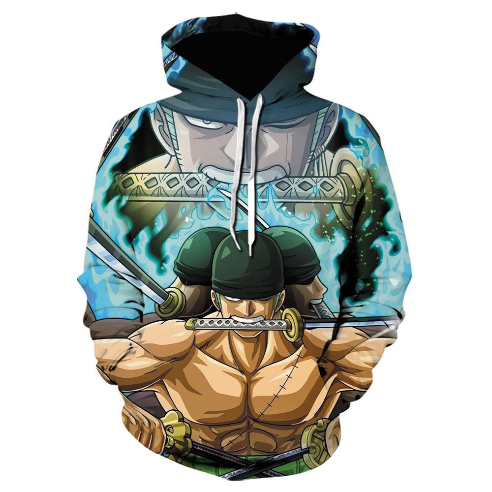 Unisex Cosplay Hoodie Pullover Women Men ONE PIECE Anime Hooded Sweatshirt Costume S
