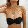 Multi-layer Women Shoulder Chain Gold/Silver Shoulder Body Chain  Events