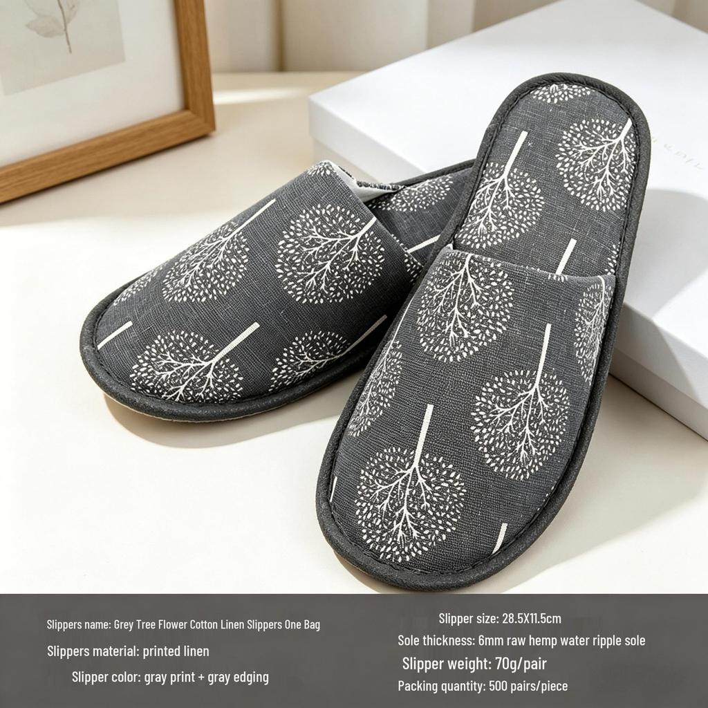 Star Hotel Disposable Non-Slip Slippers for Bed & Breakfast, Guest Room, Beauty Salon, Club House, and Home.